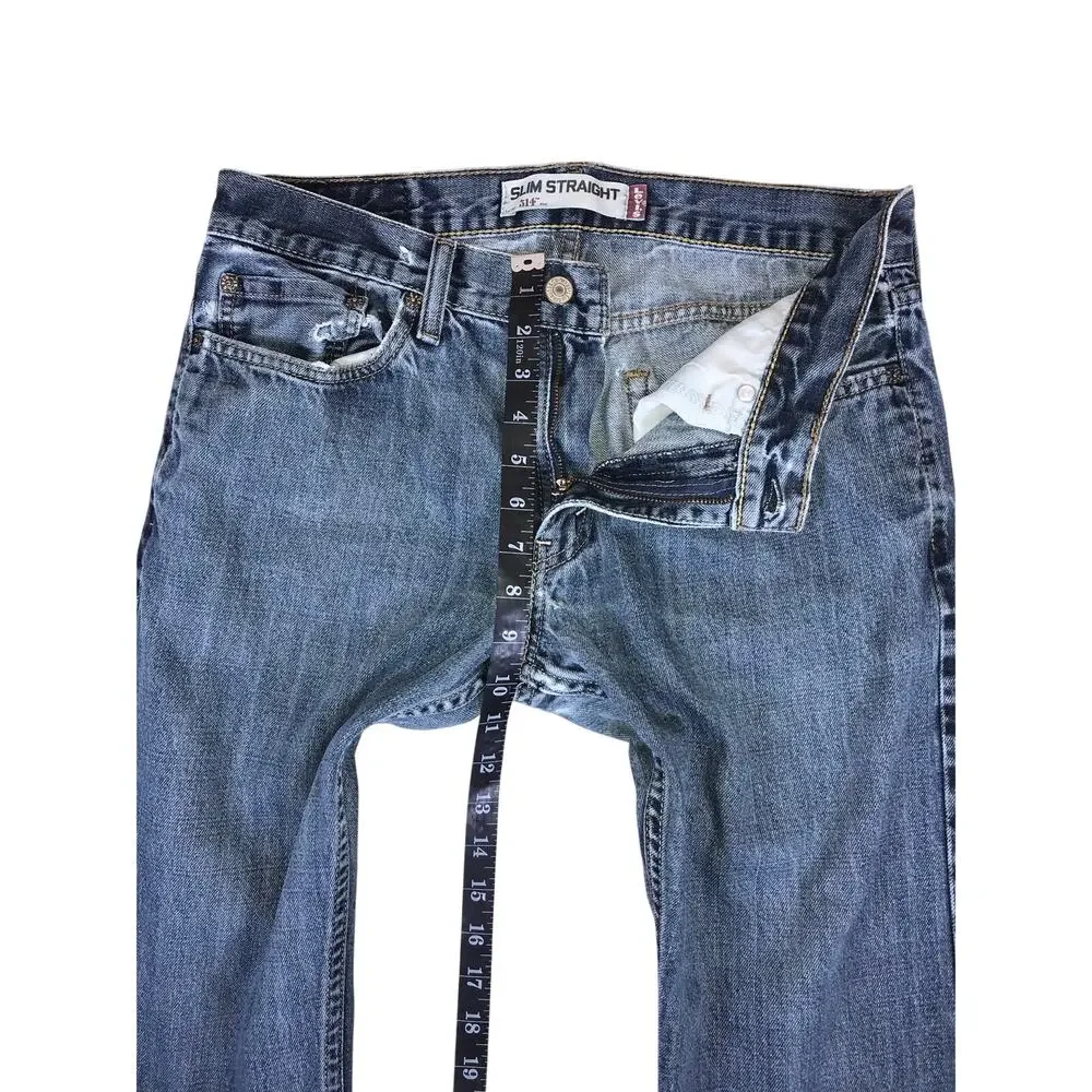 Levi’s 514 Jeans Men’s 32x30 Dark Blue Slim Straight Fit Denim Casual Cotton